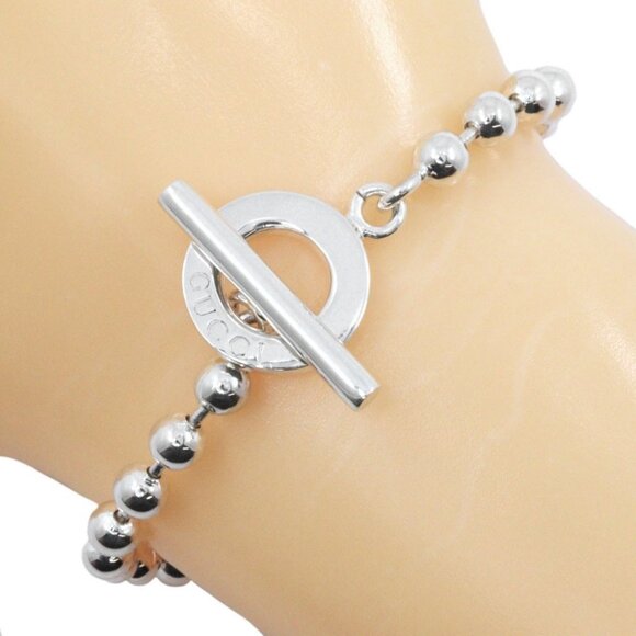 GUCCI toggle Bracelet Silver925 16.3g unisex - Picture 1 of 7